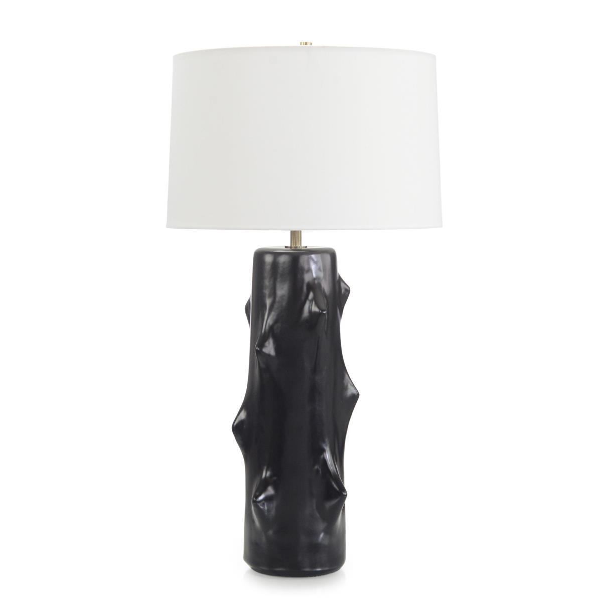 Black Ceramic Sculpted Table Lamp by John Richard | Sutter & Vale