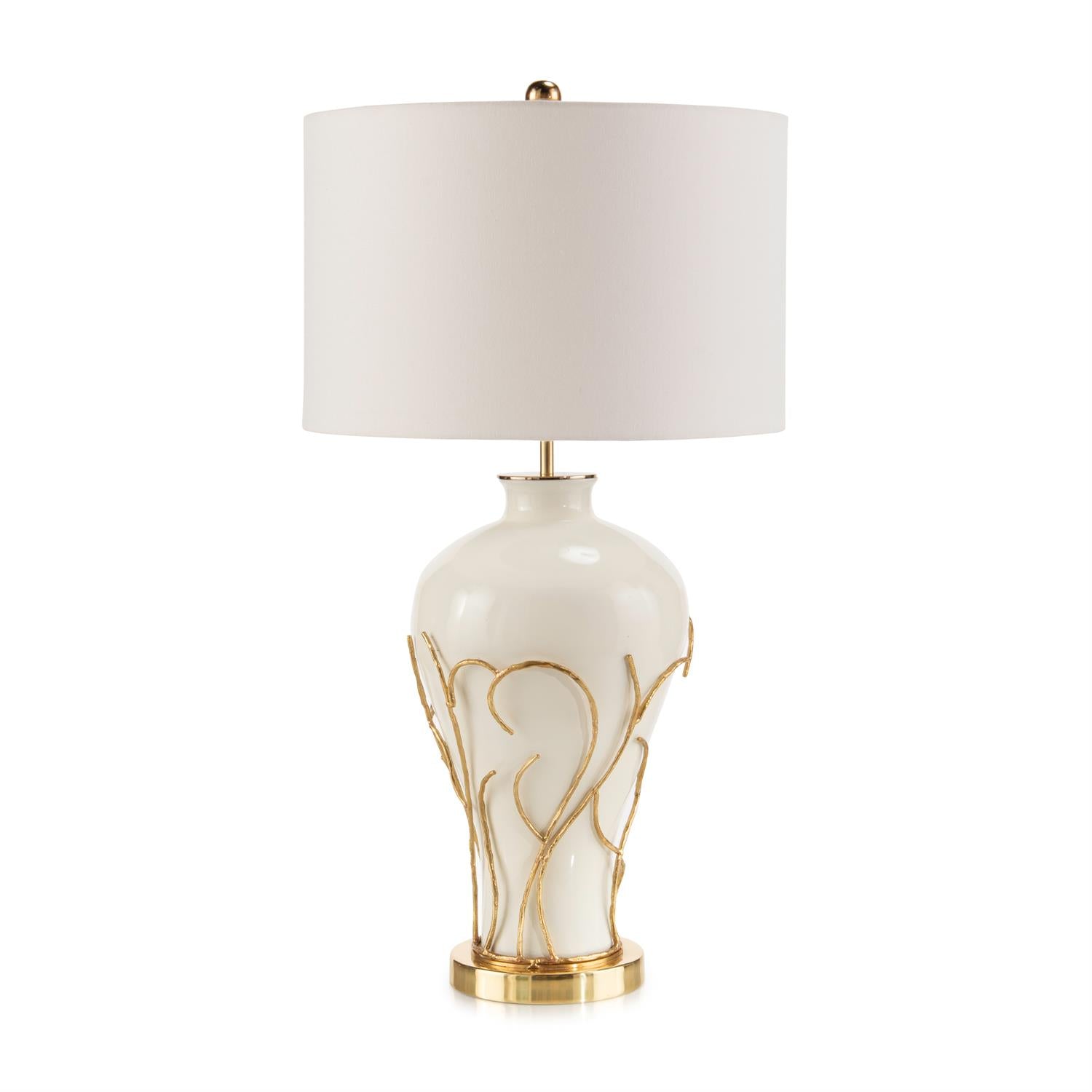 White Flame Table Lamp