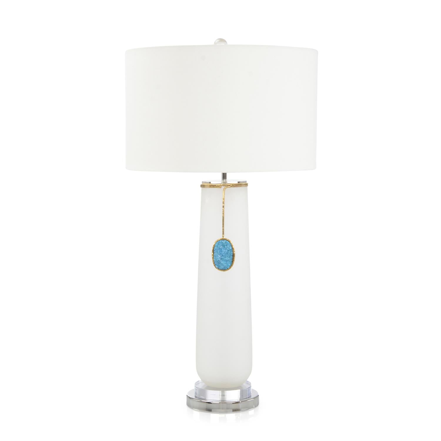 Rounded Cerulean Pendant Table Lamp