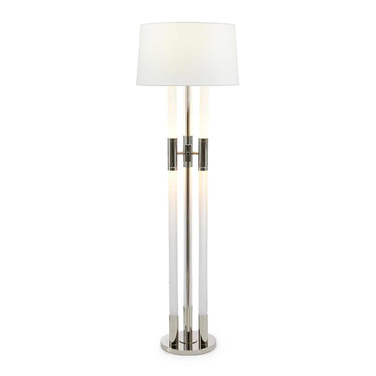Troika Floor Lamp, Nickel by John Richard | Sutter & Vale