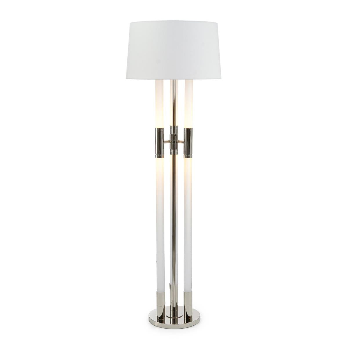 Troika Floor Lamp, Nickel by John Richard | Sutter & Vale