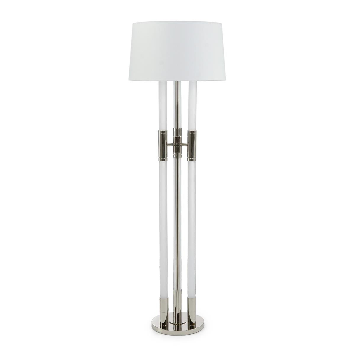 Troika Floor Lamp, Nickel by John Richard | Sutter & Vale