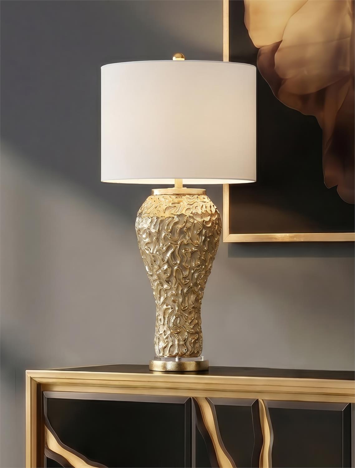 Champagne Swirls Table Lamp