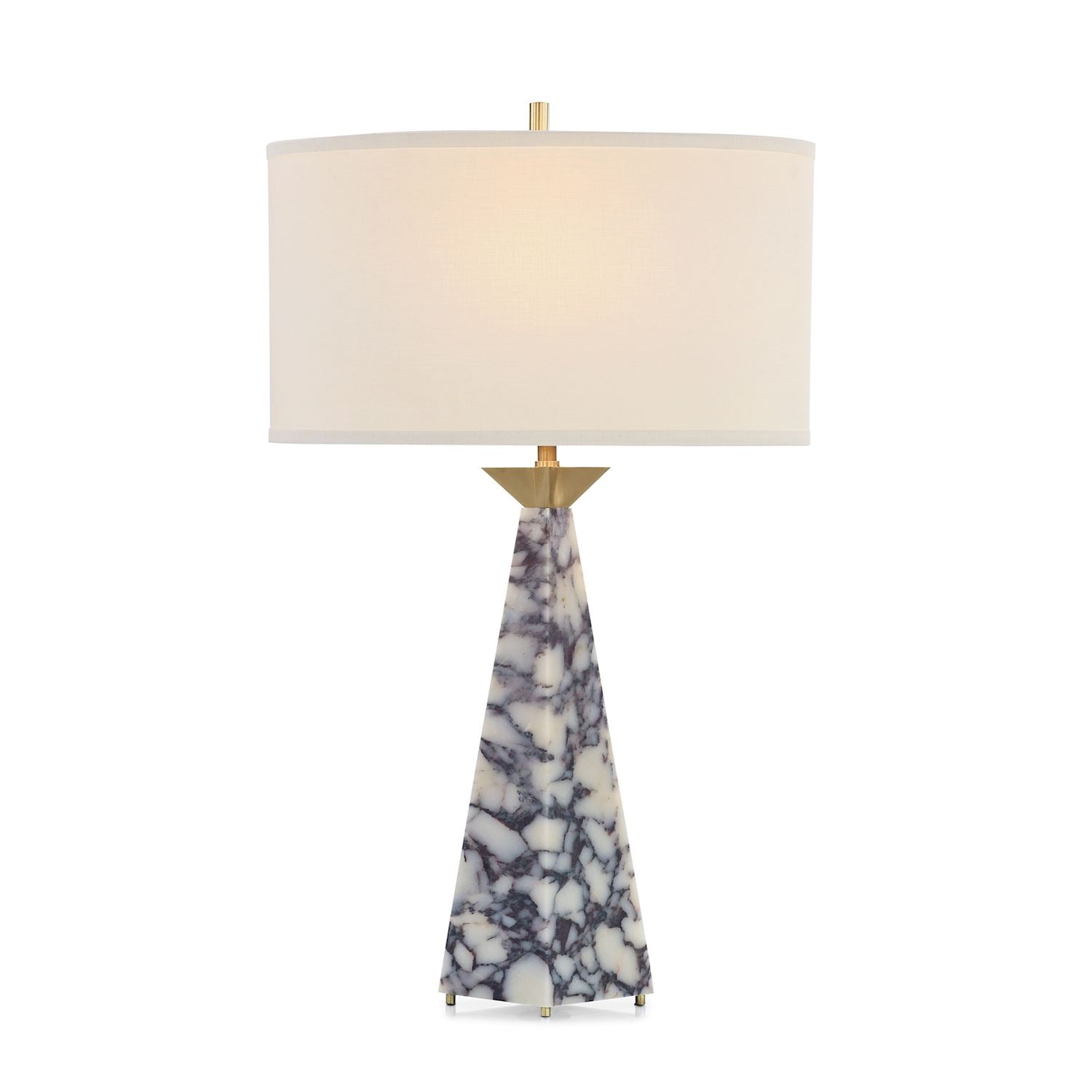 Stone Obelisk Table Lamp, White by John Richard | Sutter & Vale
