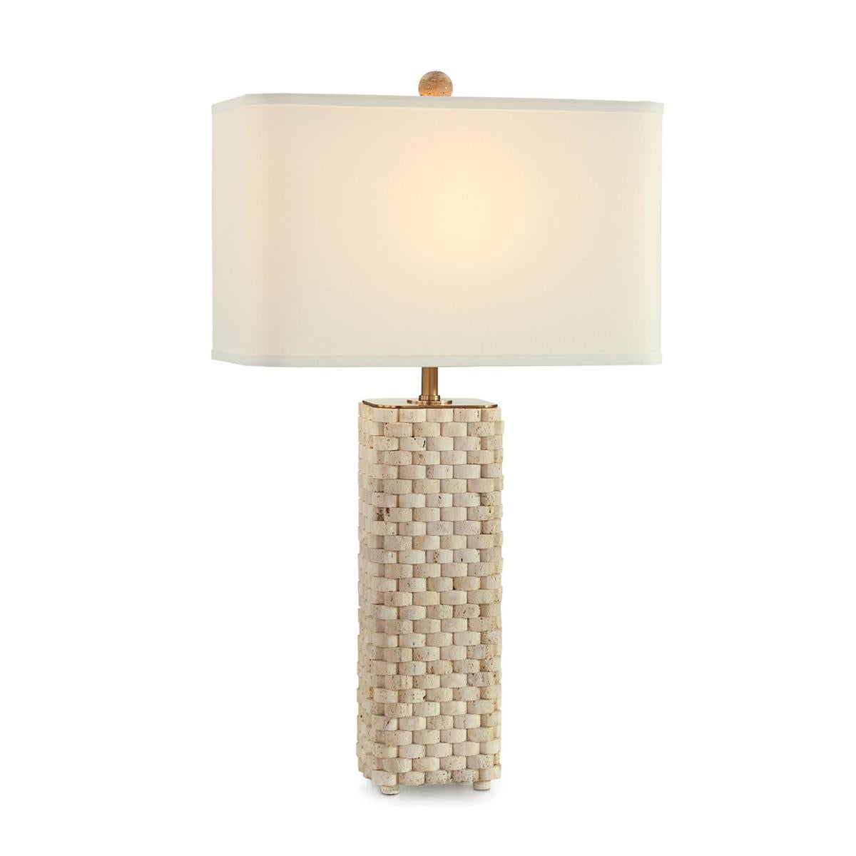Travertine Weave Table Lamp by John Richard | Sutter & Vale