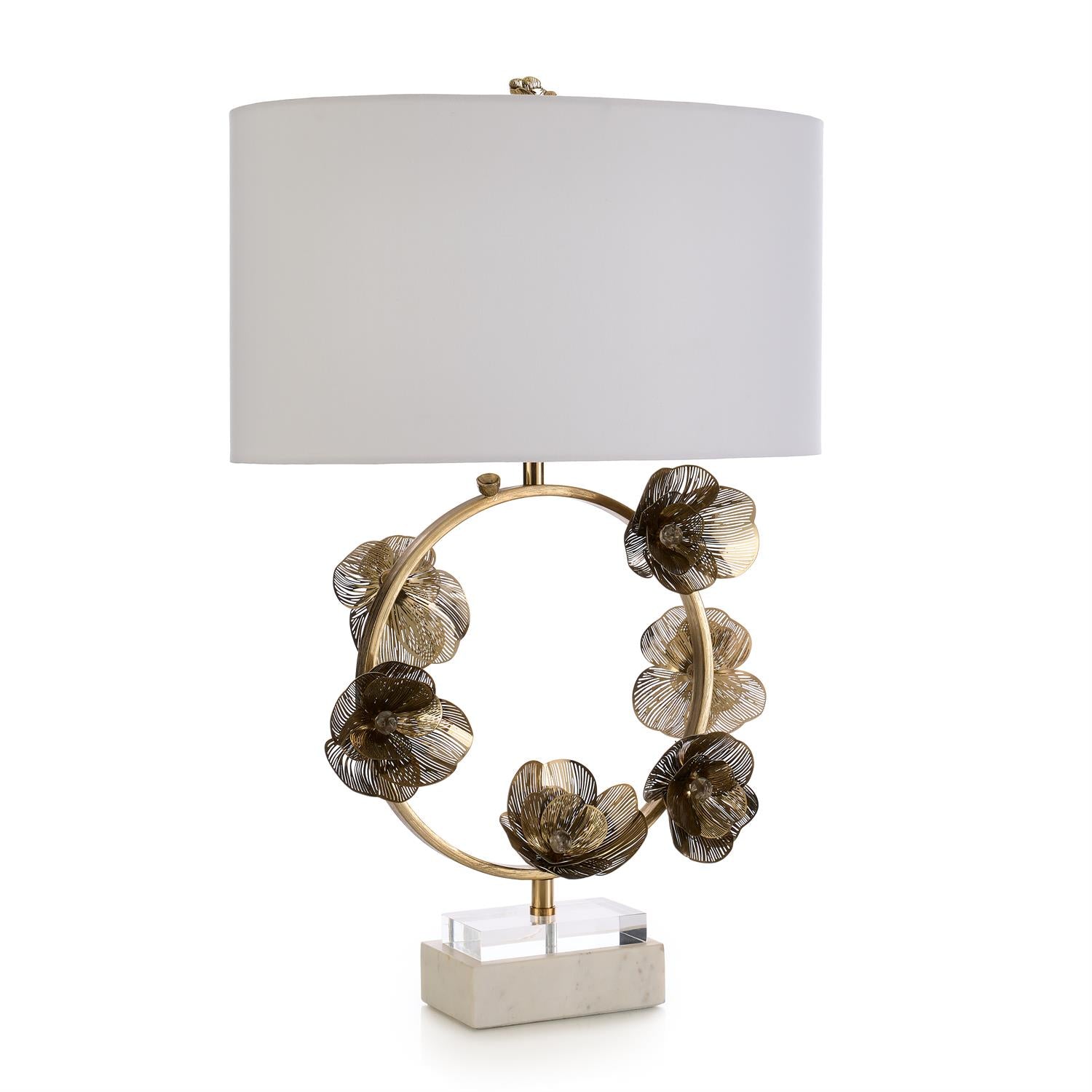 Golden Camellia Accent Lamp
