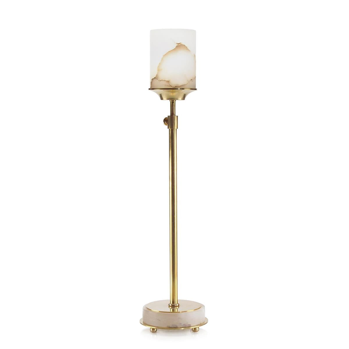 Honey Brass and Alabaster Buffet Lamp – Art by John Richard | Sutter & Vale