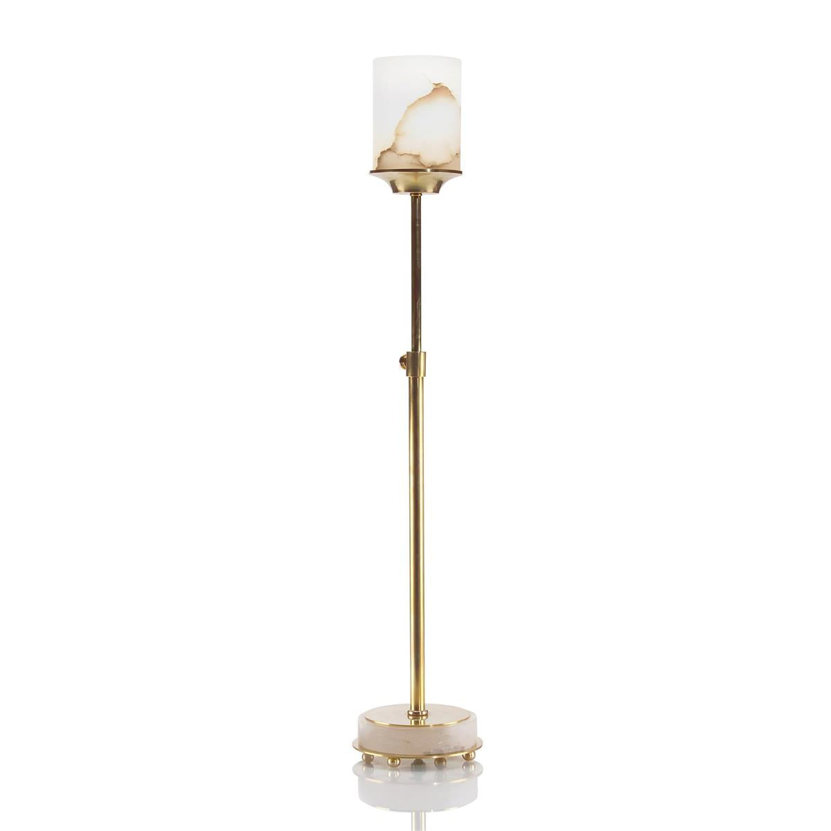 Honey Brass and Alabaster Buffet Lamp – Art by John Richard | Sutter & Vale