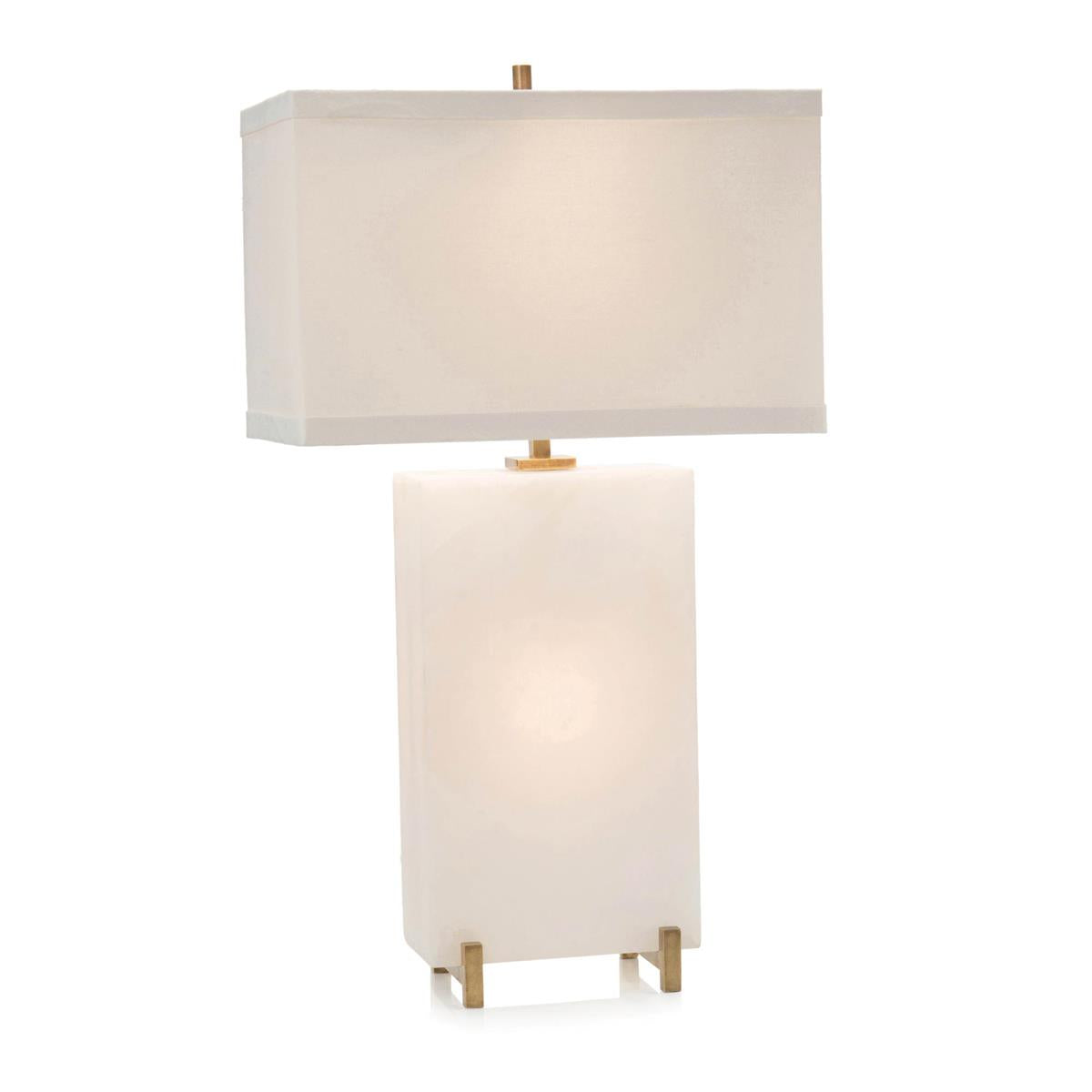 Alabaster Block Table Lamp – Table Lamps by John Richard | Sutter & Vale
