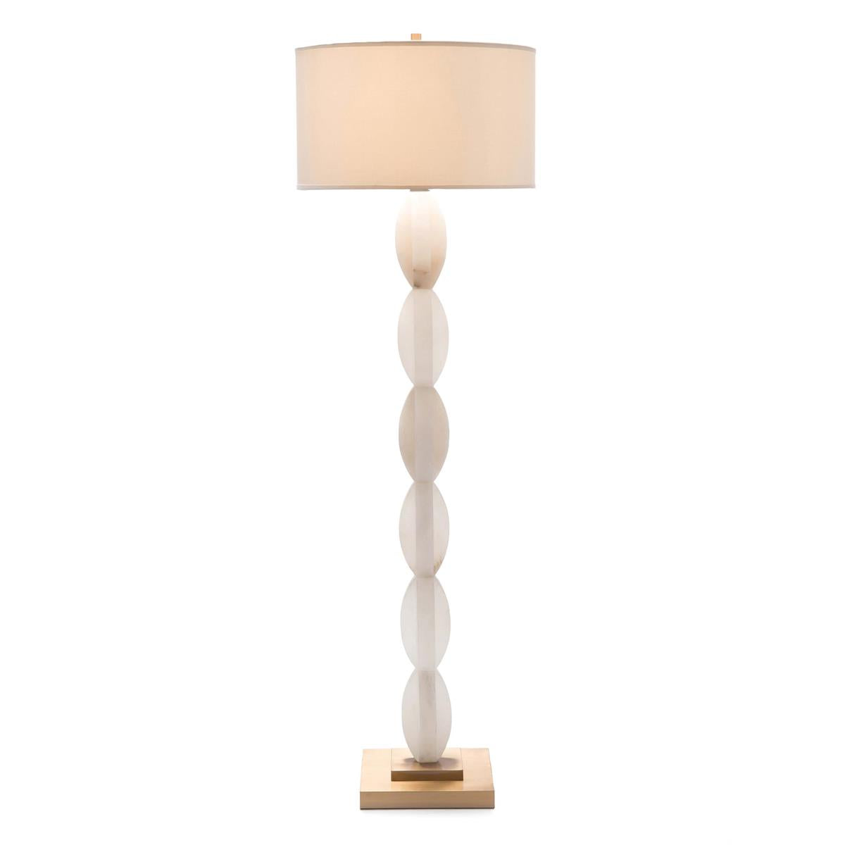 Crisscross Stacked Alabaster Floor Lamp – Floor Lamps by John Richard | Sutter & Vale
