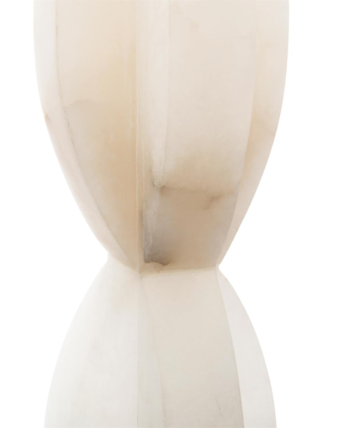 Crisscross Stacked Alabaster Floor Lamp