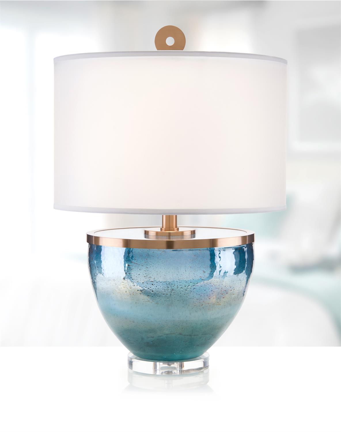 Islamorada Blue Glass Table Lamp