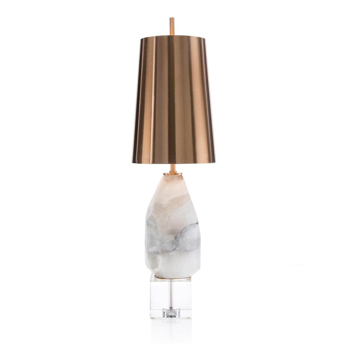 Multifaceted Stone, Alabaster Lamp – Table Lamps by John Richard | Sutter & Vale