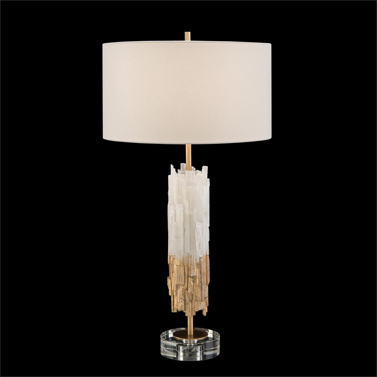 Gold Leaf Selenite Table Lamp – Table Lamps by John Richard | Sutter & Vale