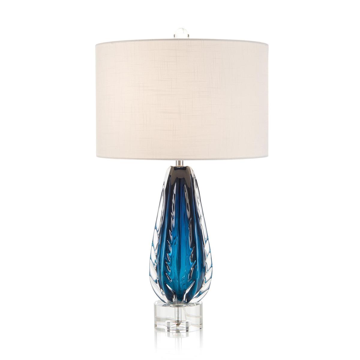 Amalfi Blue and Clear Glass Table Lamp – Table Lamps by John Richard | Sutter & Vale