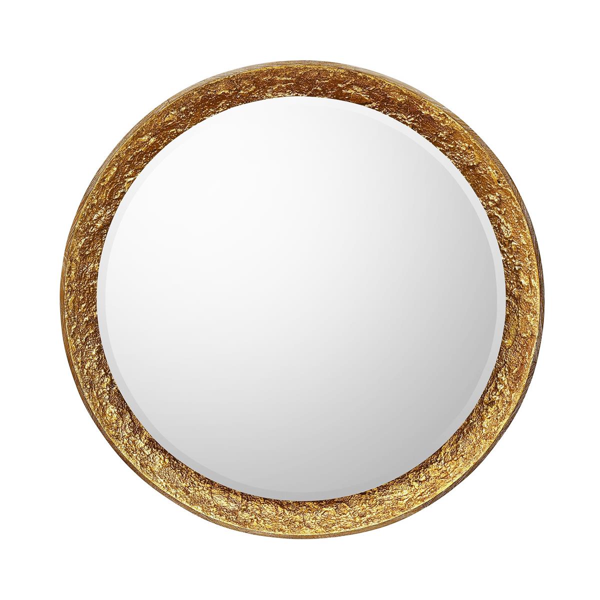 Gilded Oak Lighted Mirror, Round – Mirrors by John Richard | Sutter & Vale