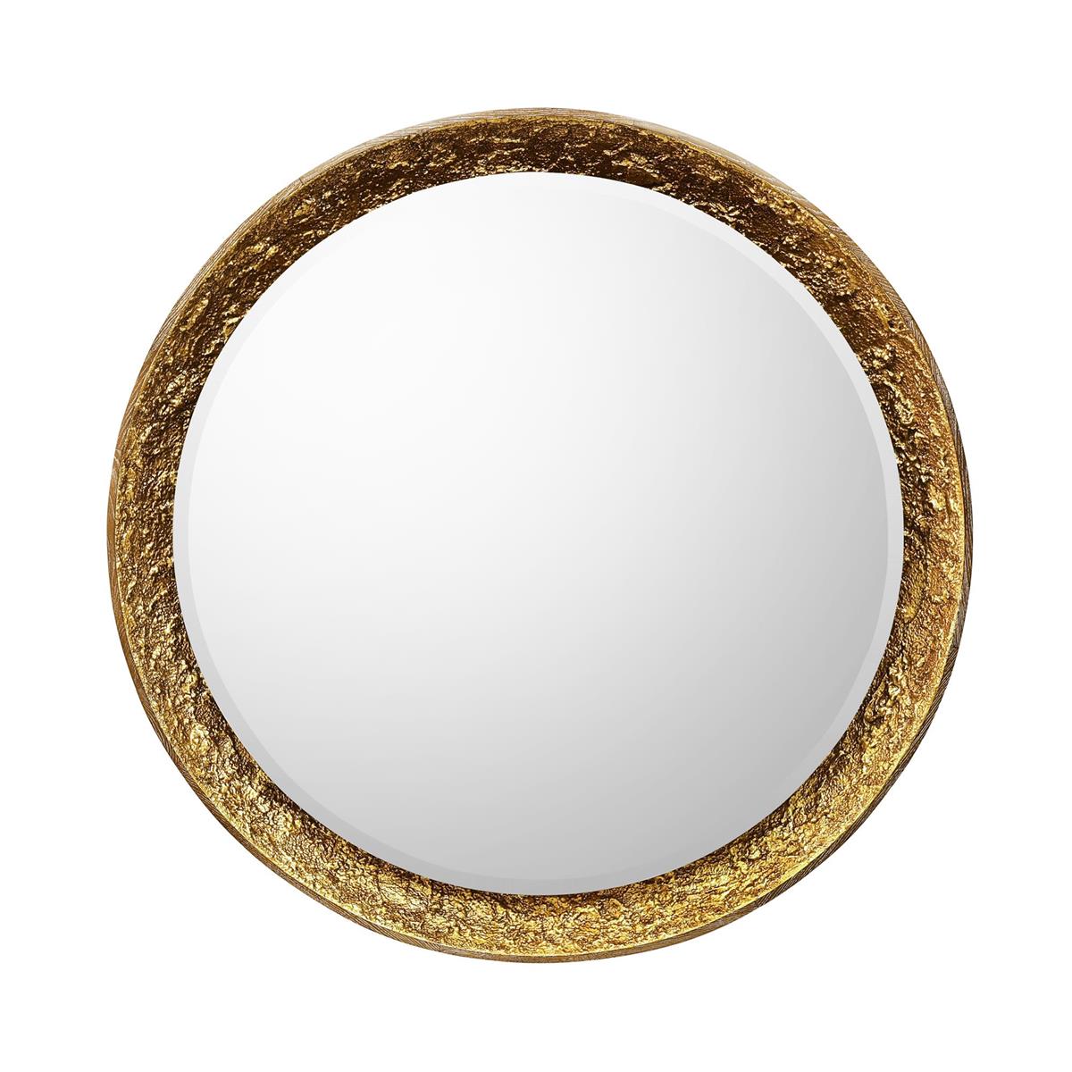 Gilded Oak Lighted Mirror, Round – Mirrors by John Richard | Sutter & Vale