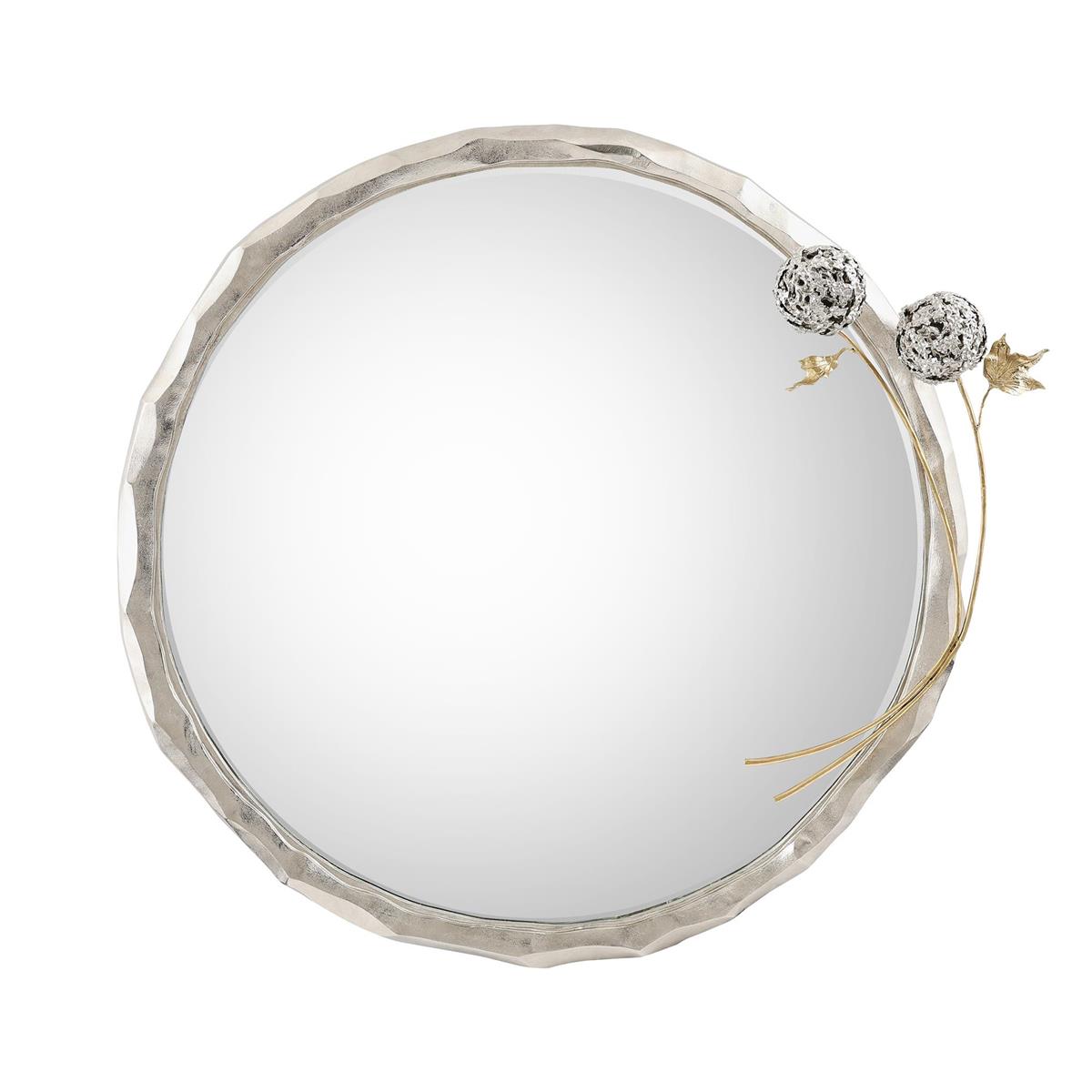 Hydrangea Mirror, Nickel – Mirrors by John Richard | Sutter & Vale