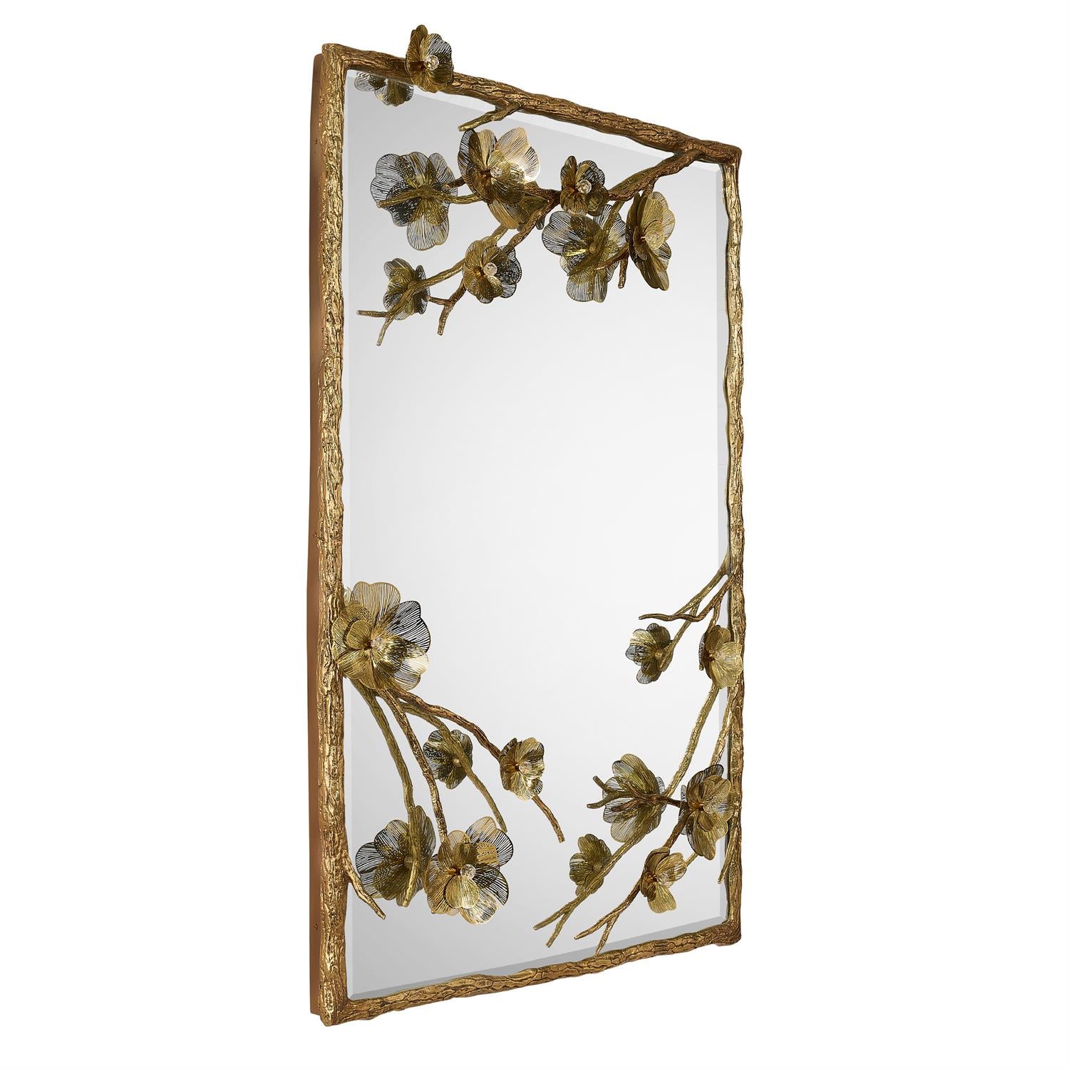 Golden Camellia Mirror