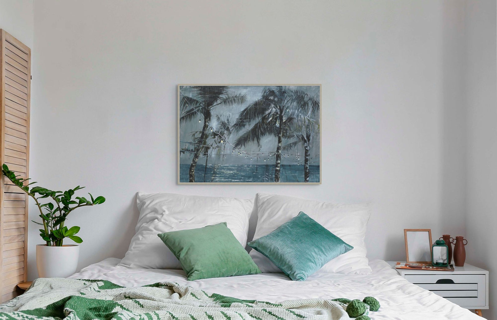 Seascape With Palm Trees 1 in a room