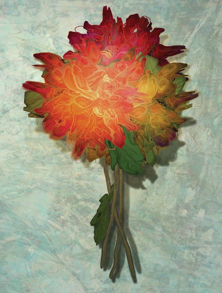 Analogous Dahlias 5 artwork