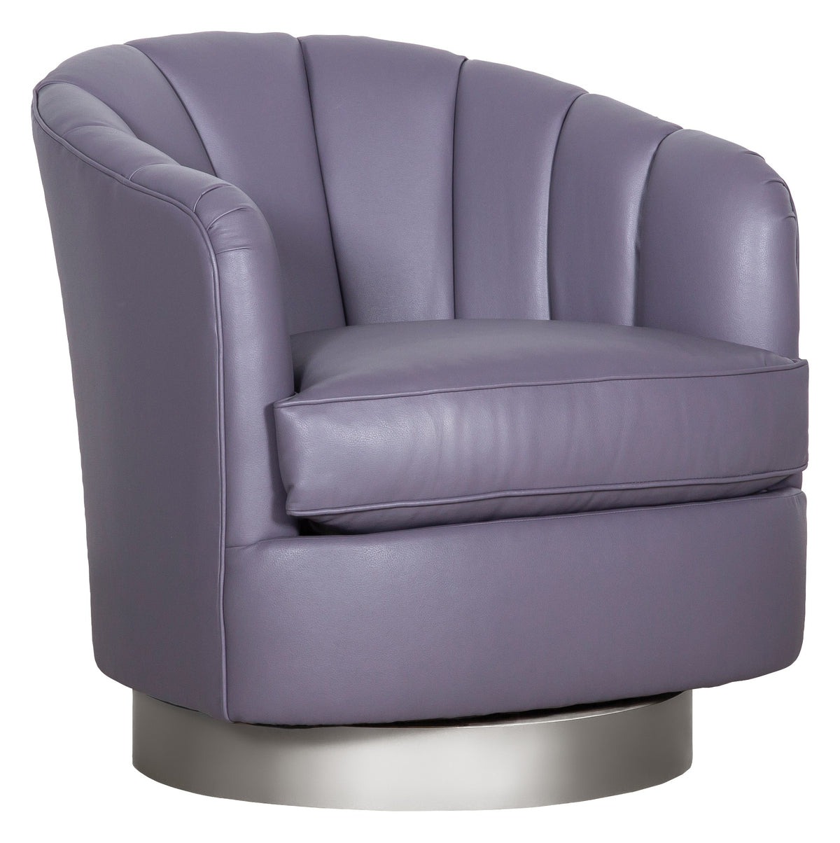 Tipsy Leather Swivel Chair (L-1139-31-2) - Fairfield Chair