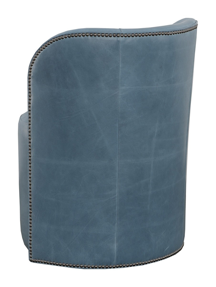 Socrates Leather Barrell Back Dining Chair (L-1401-05) - Fairfield Chair
