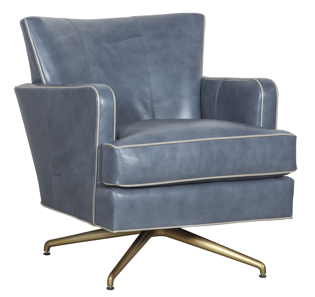 Kyle Leather Memory Swivel Chair (L-1434-MS-6) - Fairfield Chair