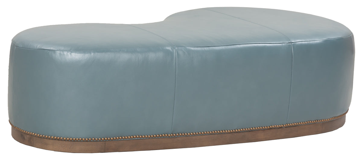 Madeline Leather Kidney Shaped Cocktail Ottoman (L-1631-20) - Fairfield Chair