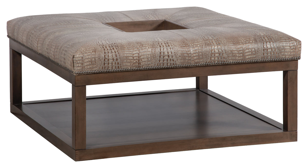 Haven Leather Cocktail Ottoman (L-1638-20) - Fairfield Chair
