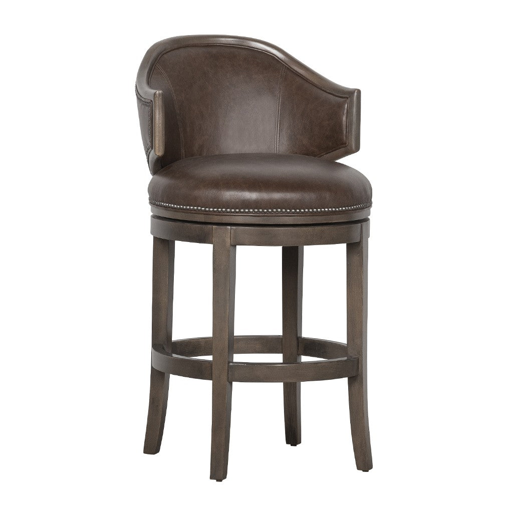 Gimlet Leather Bar Stool (L-2004-06) - Fairfield Chair