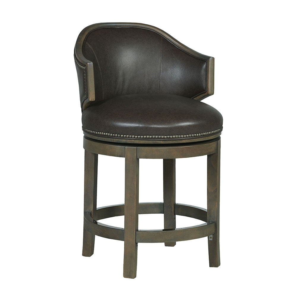 Gimlet Leather Counter Stool (L-2004-C6) - Fairfield Chair