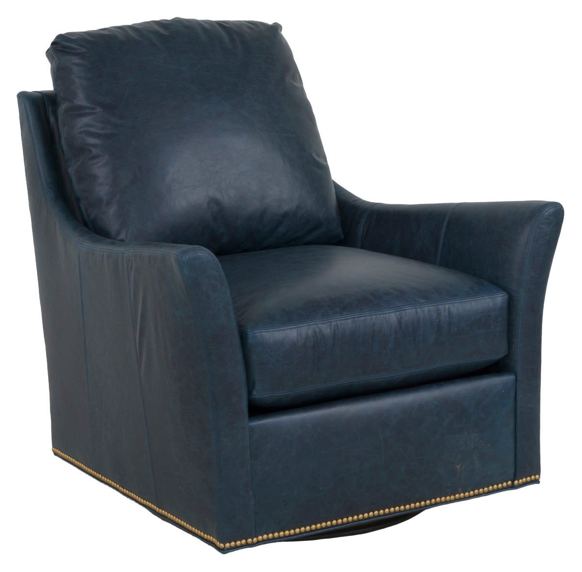 Leather Flared Arm Swivel Glider (L-2770-32) - Fairfield Chair