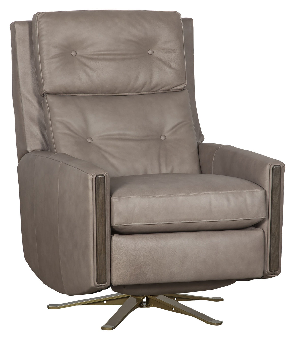Loft Leather Manual Push Back Swivel Recliner (L-462P-MR-7) - Fairfield Chair