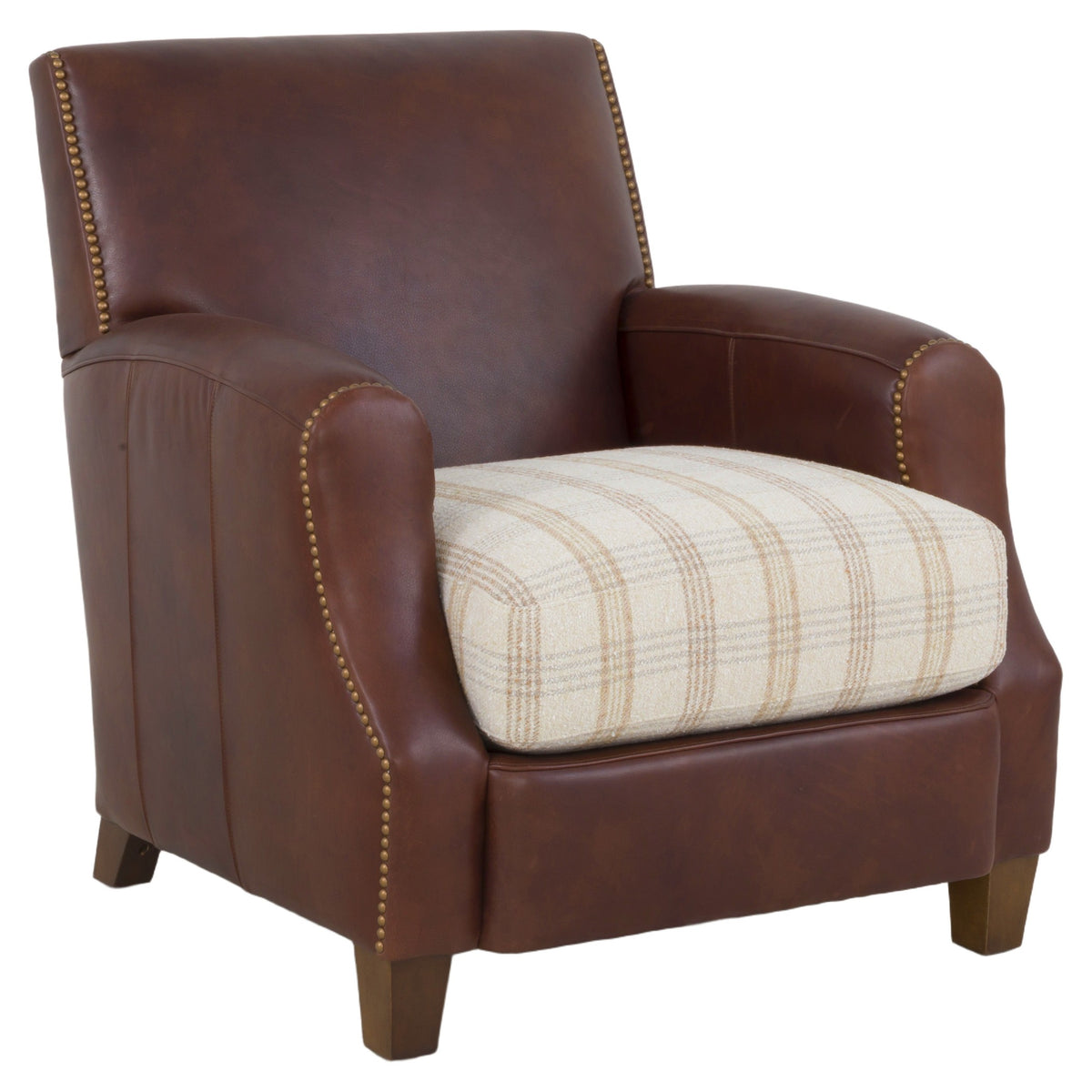 Cypress Leather Tight Back Lounge Chair (L-5100-01) - Fairfield Chair
