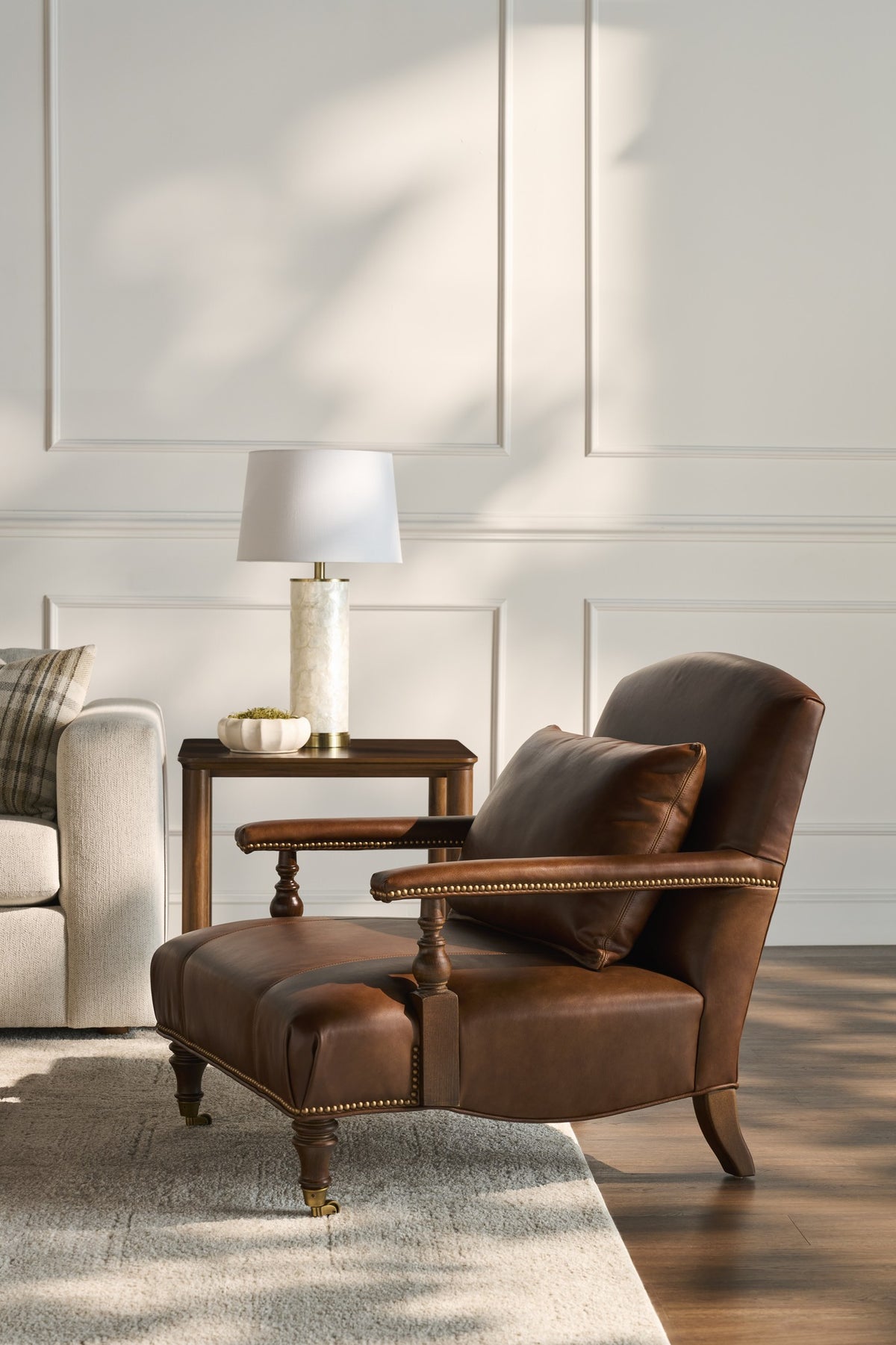 Stirling Leather Lounge Chair (L-5500-01) - Fairfield Chair