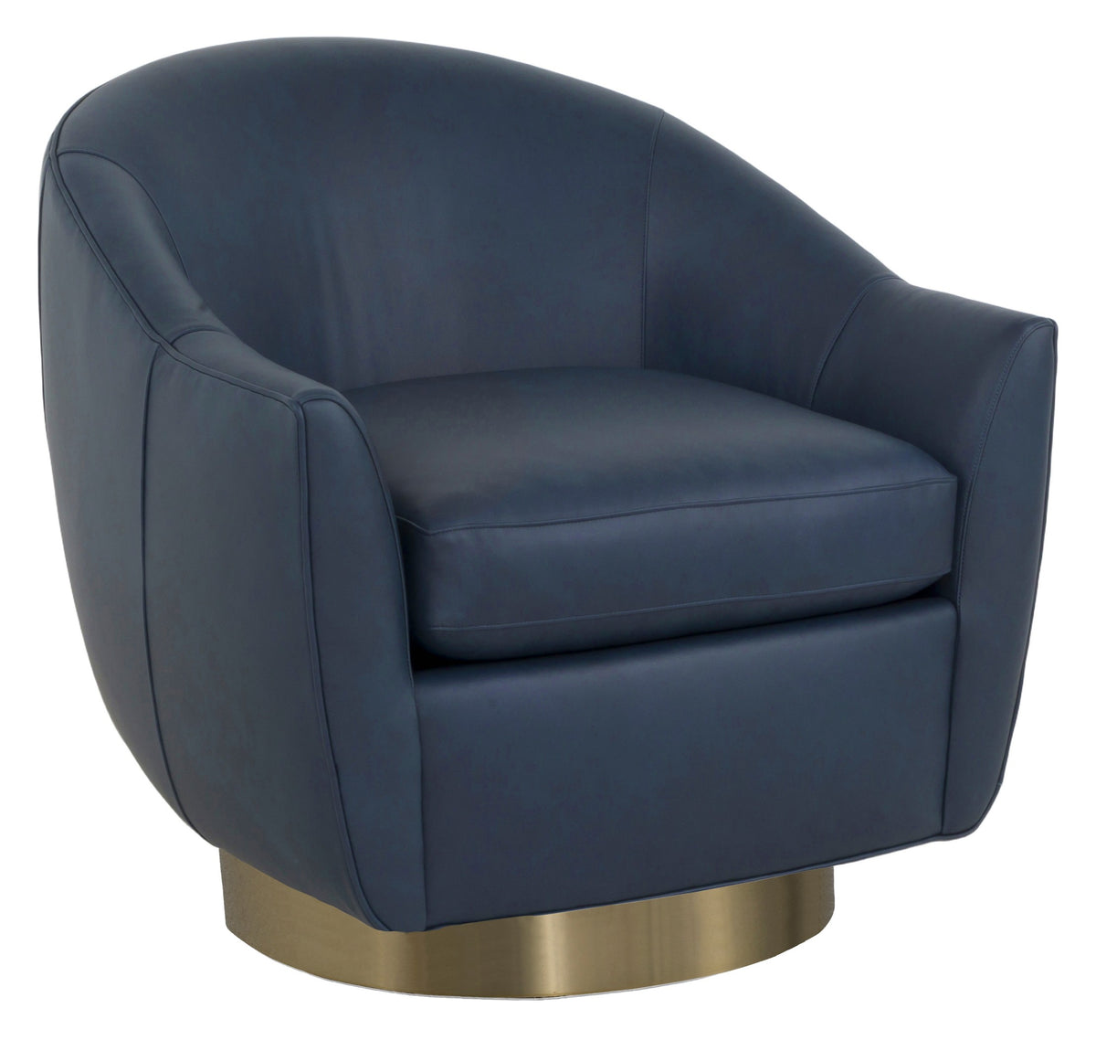 Hazel Leather Lounge Chair (L-6047-01-7) - Fairfield Chair