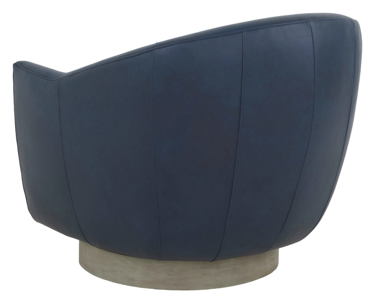 Hazel Leather Swivel Chair (L-6047-31) - Fairfield Chair