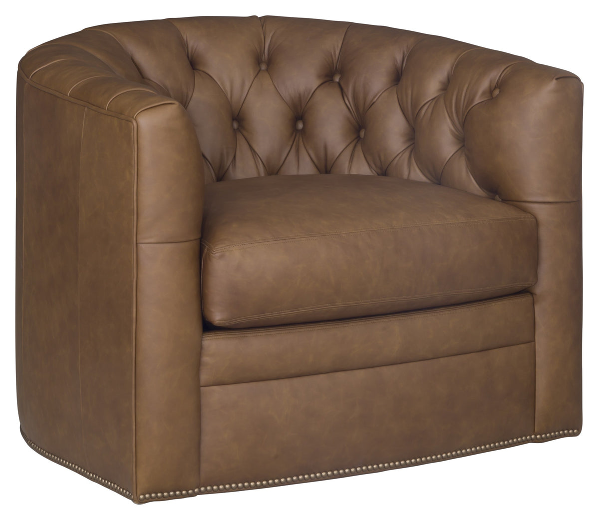 Morgan Leather Swivel Chair (L-6110-31) - Fairfield Chair