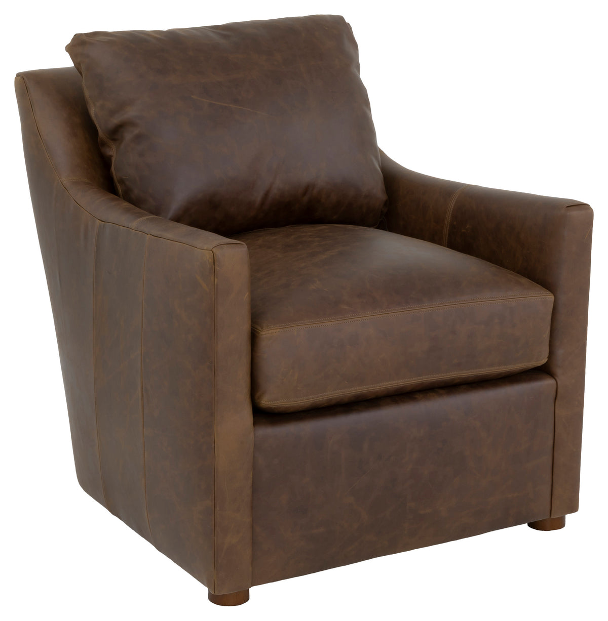 Teddi Leather Lounge Chair (L-6348-01) - Fairfield Chair