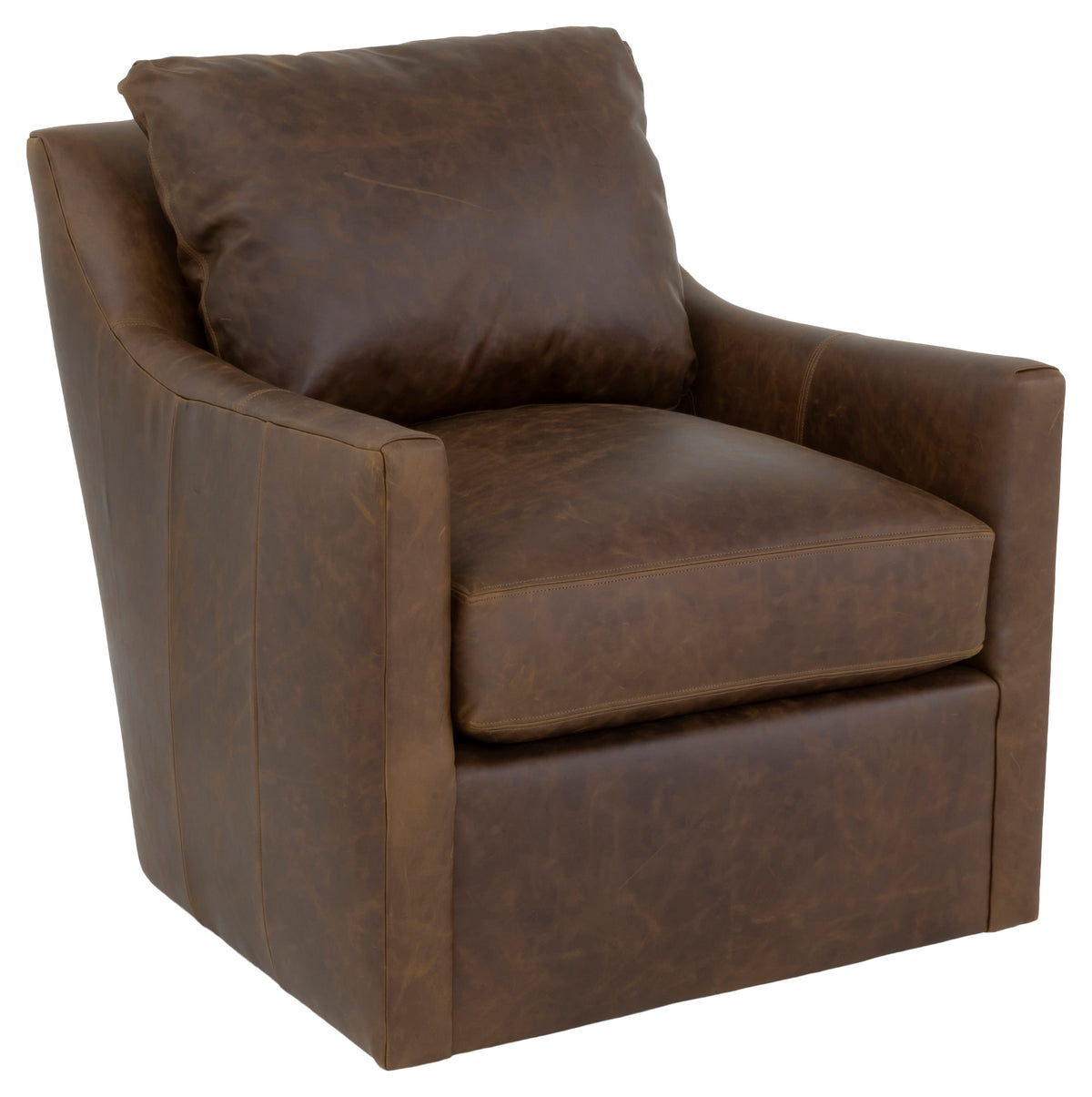 Teddi Leather Swivel Chair (L-6348-31) - Fairfield Chair