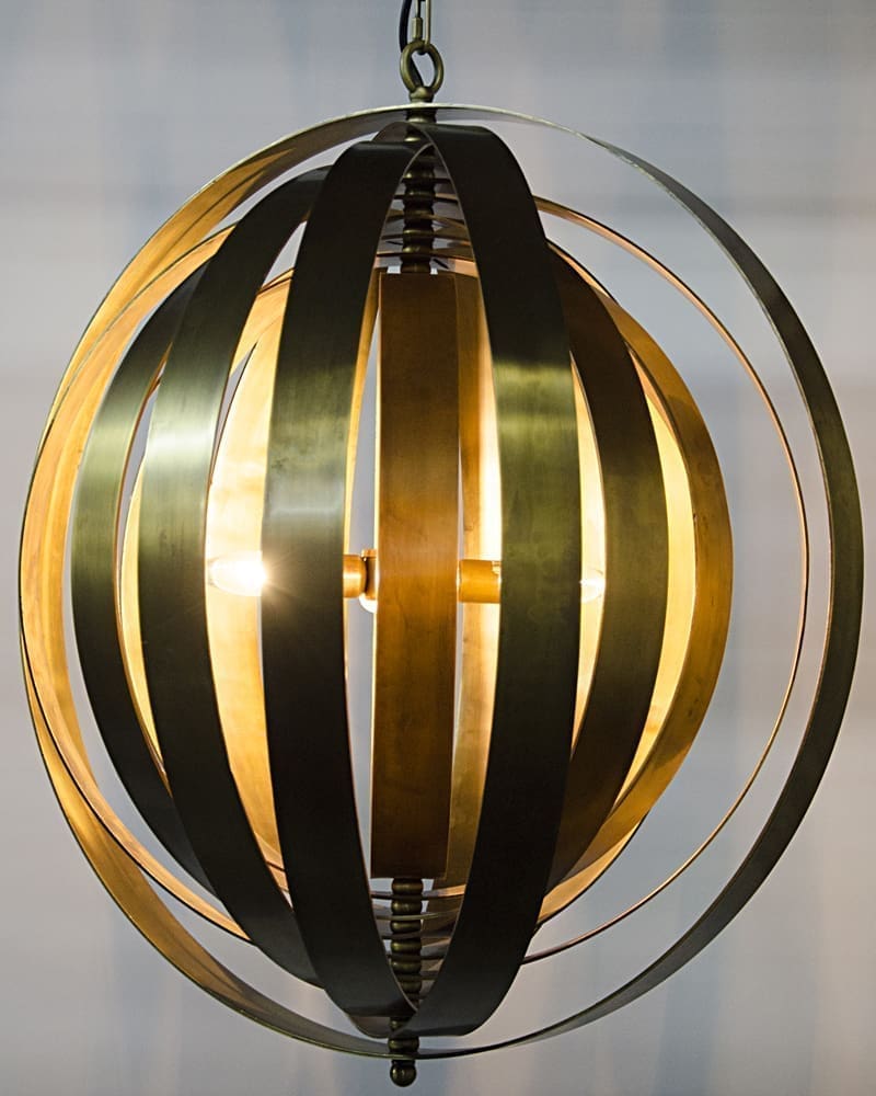 Tournant Pendant, Antique Brass