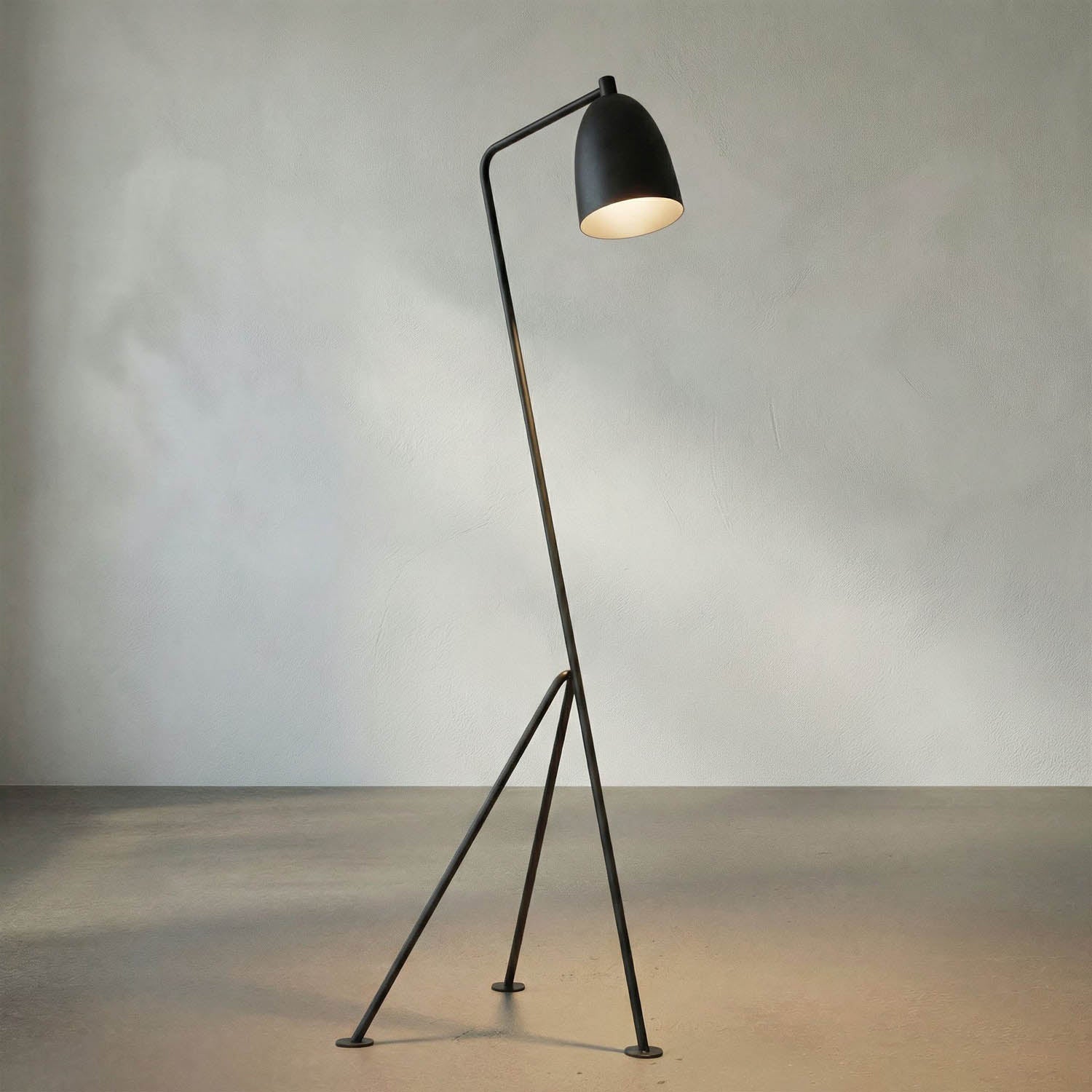 Asti Floor Lamp, Black Iron by Noir