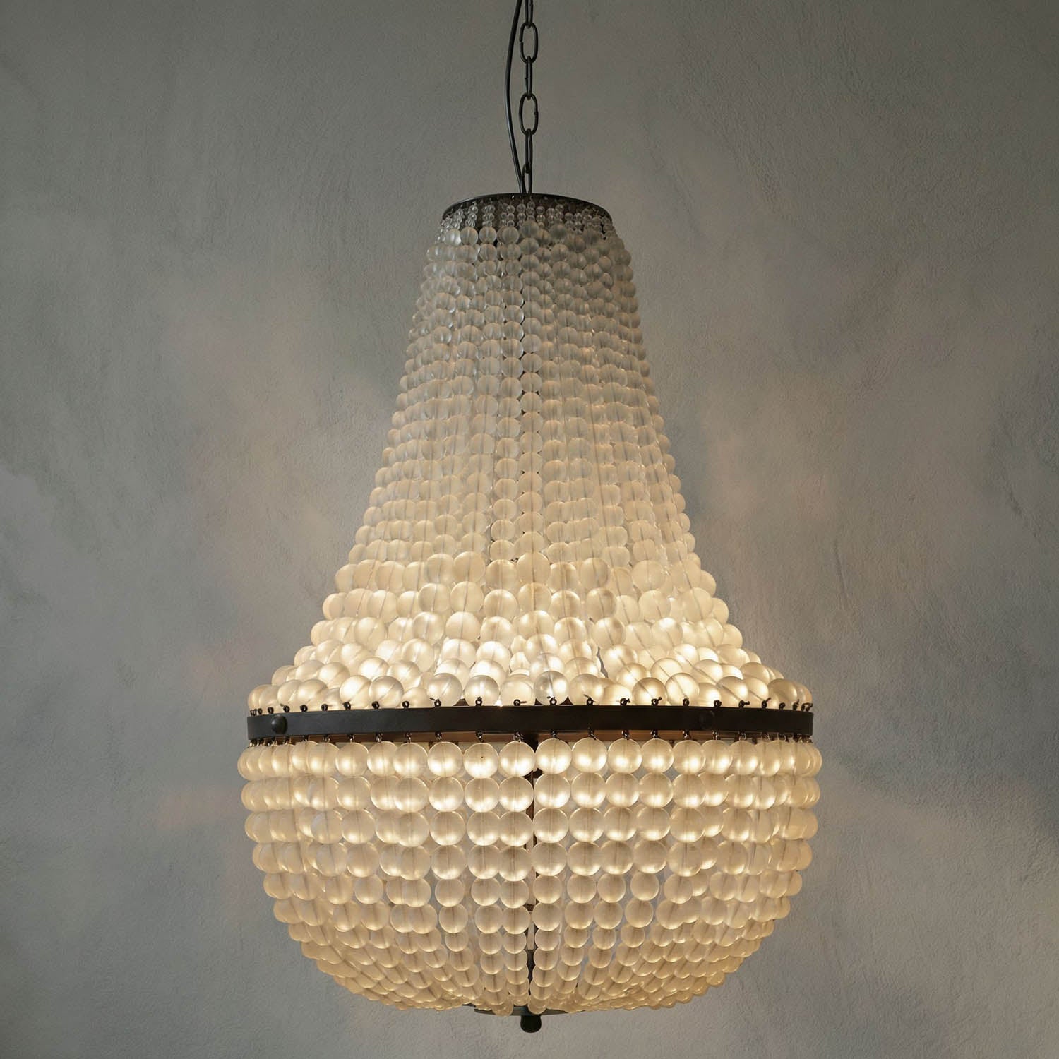Mist Chandelier, Black Iron by Noir