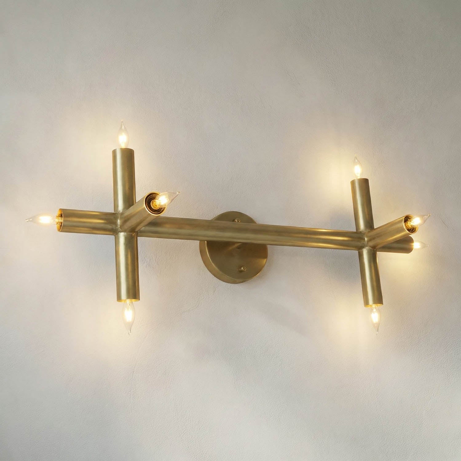 Salome Sconce, Metal with Brass Finish by Noir
