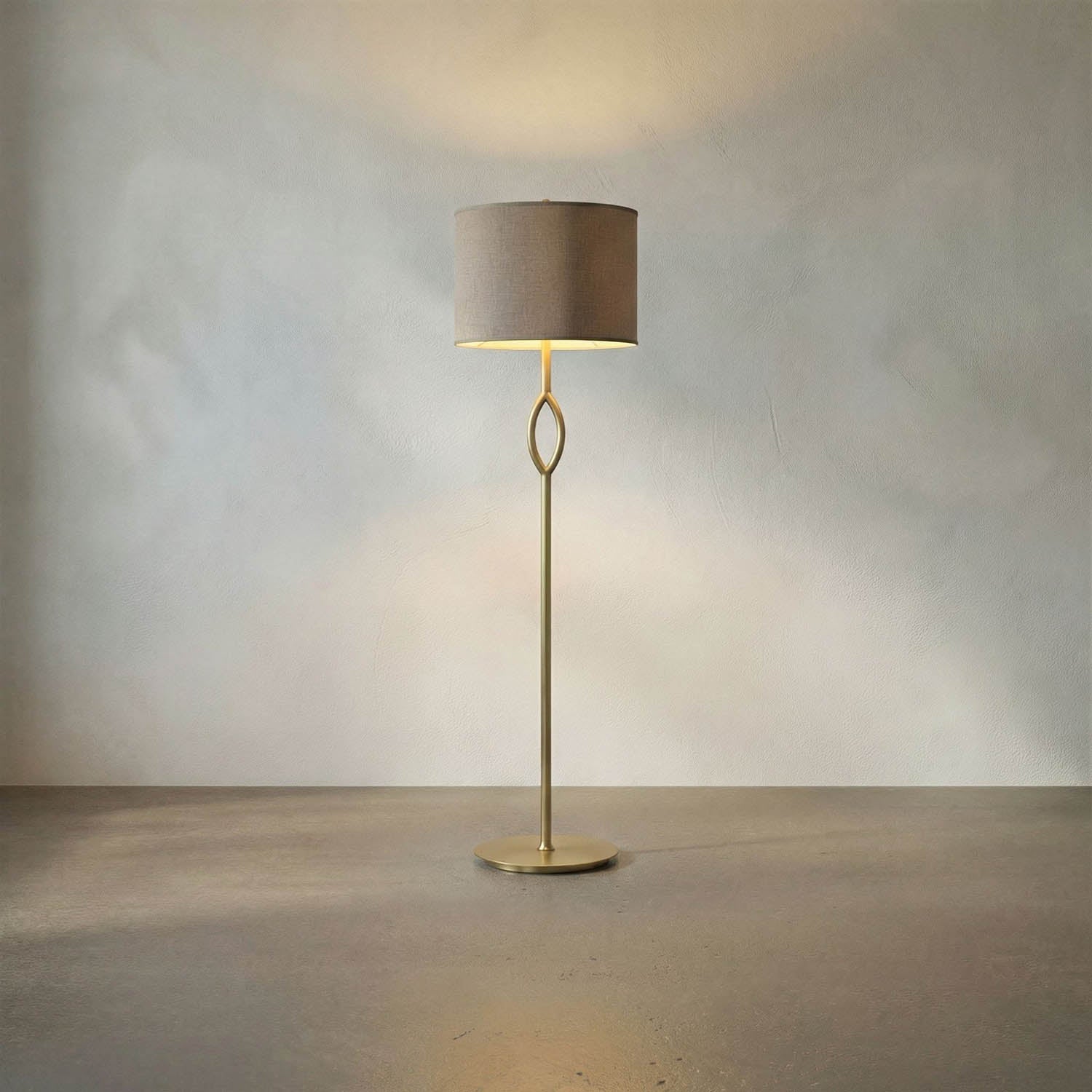 Ridge Floor Lamp with Shade by Noir