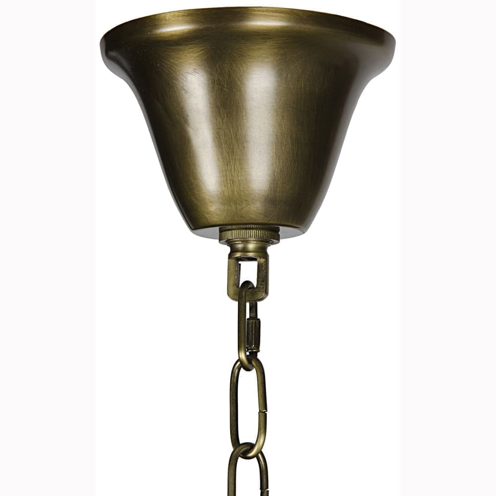 Snow Flake Chandelier, Metal with Brass Finish