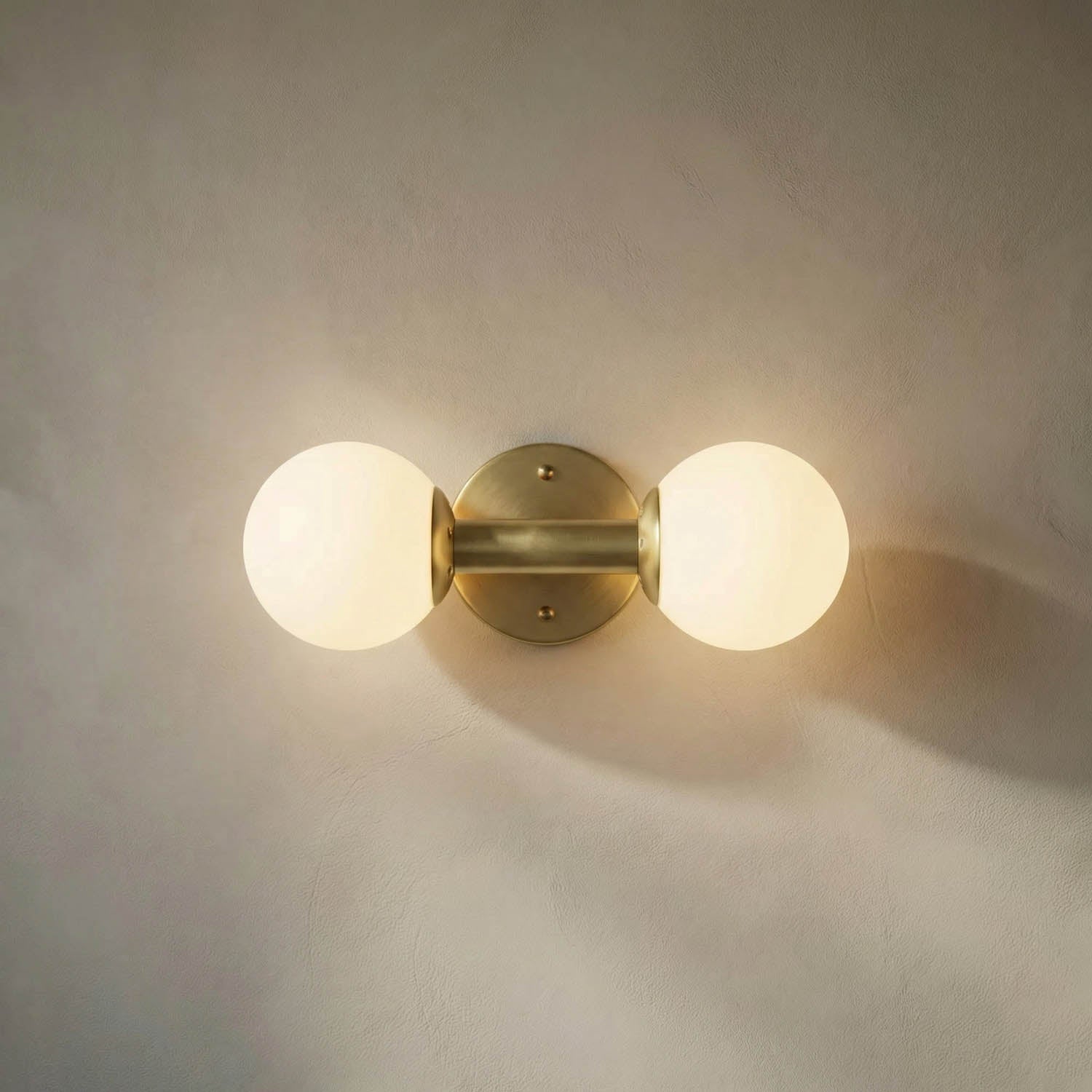 Antiope Sconce, Antique Brass and Glass by Noir