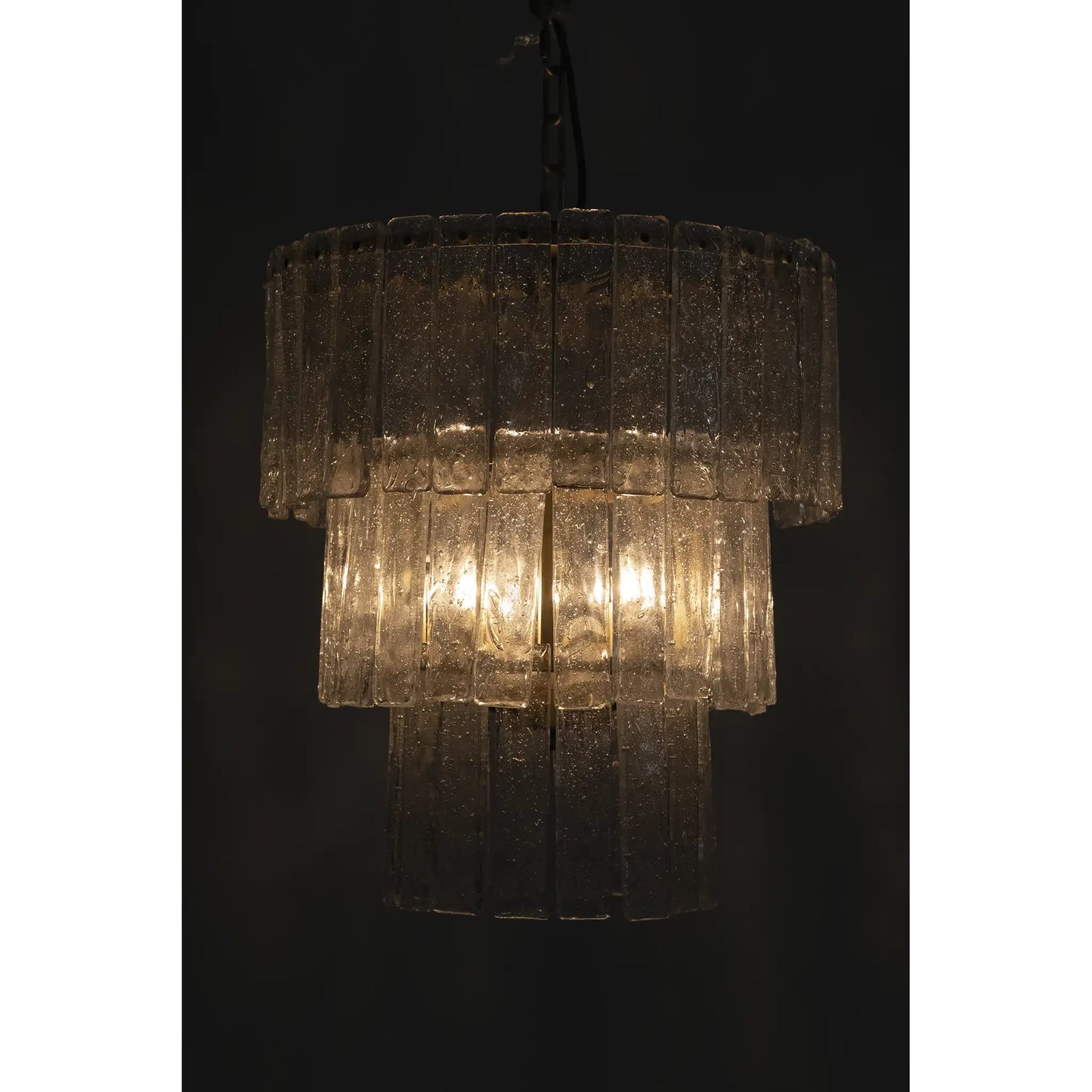 Bruna Chandelier, Small, Metal with Brass Finish