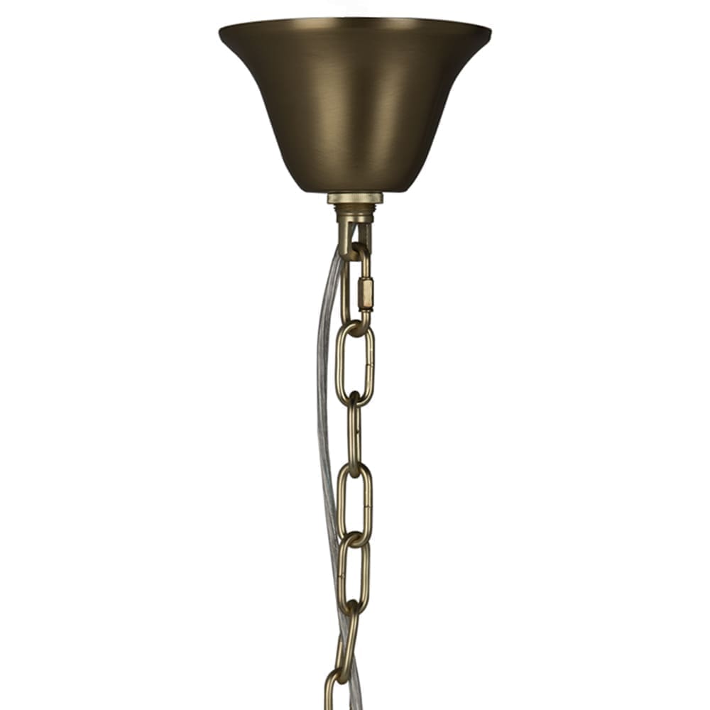 Bruna Chandelier, Small, Metal with Brass Finish
